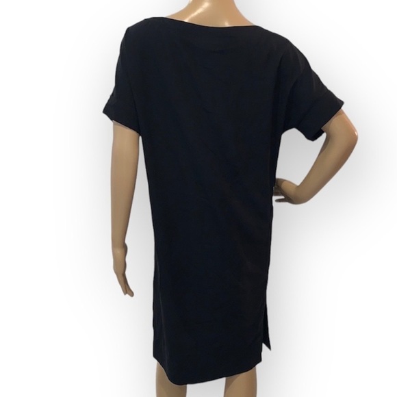 ARITZIA Babaton black short sleeves pockets slit mini tunic dress size XXS - Picture 6 of 13